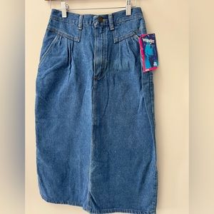 Wrangler 1980s NEW/ Vintage denim cotton skirt size 10/11 tags attached USA Made